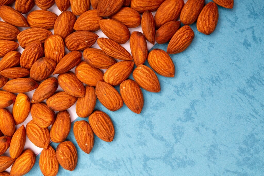 “Badam in wooden bowl – Natural superfood for health and brain